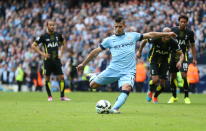 In the first of the Ordem series Sergio Aguero snatched the top goalscorer as Chelsea were back to winning was in the league. (Photo by Sharon Latham/Manchester City FC via Getty Images)