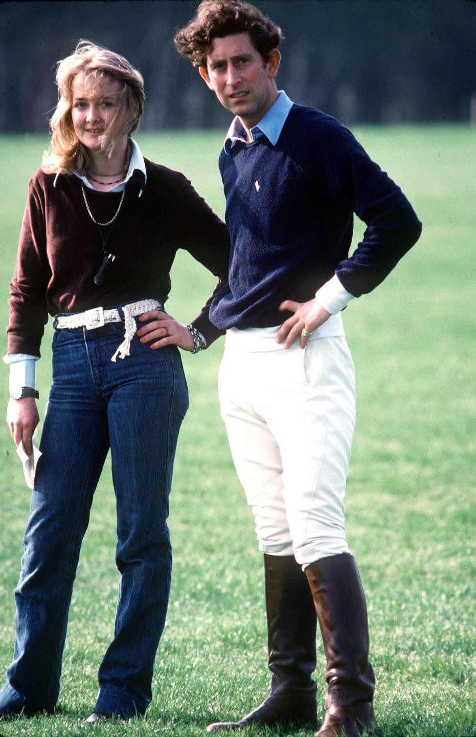 <p>Standing with Jane Ward at Smith's Lawn Polo Grounds in Windsor before a match. </p>