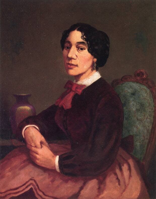 A portrait of Christiana Babcock Bannister painted by her husband.