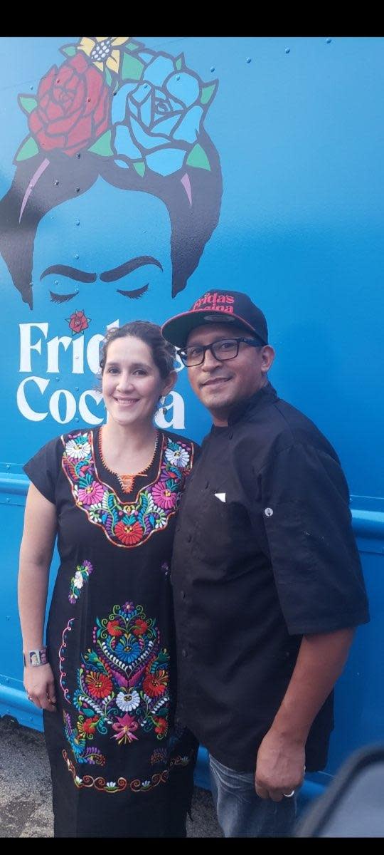 Alex Hernandez of Frida's Cocina with his wife, Martha.