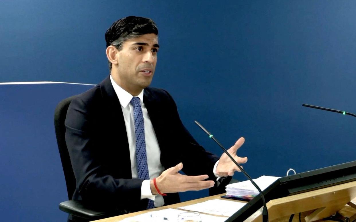 Rishi Sunak gives evidence at the COVID-19 Inquiry