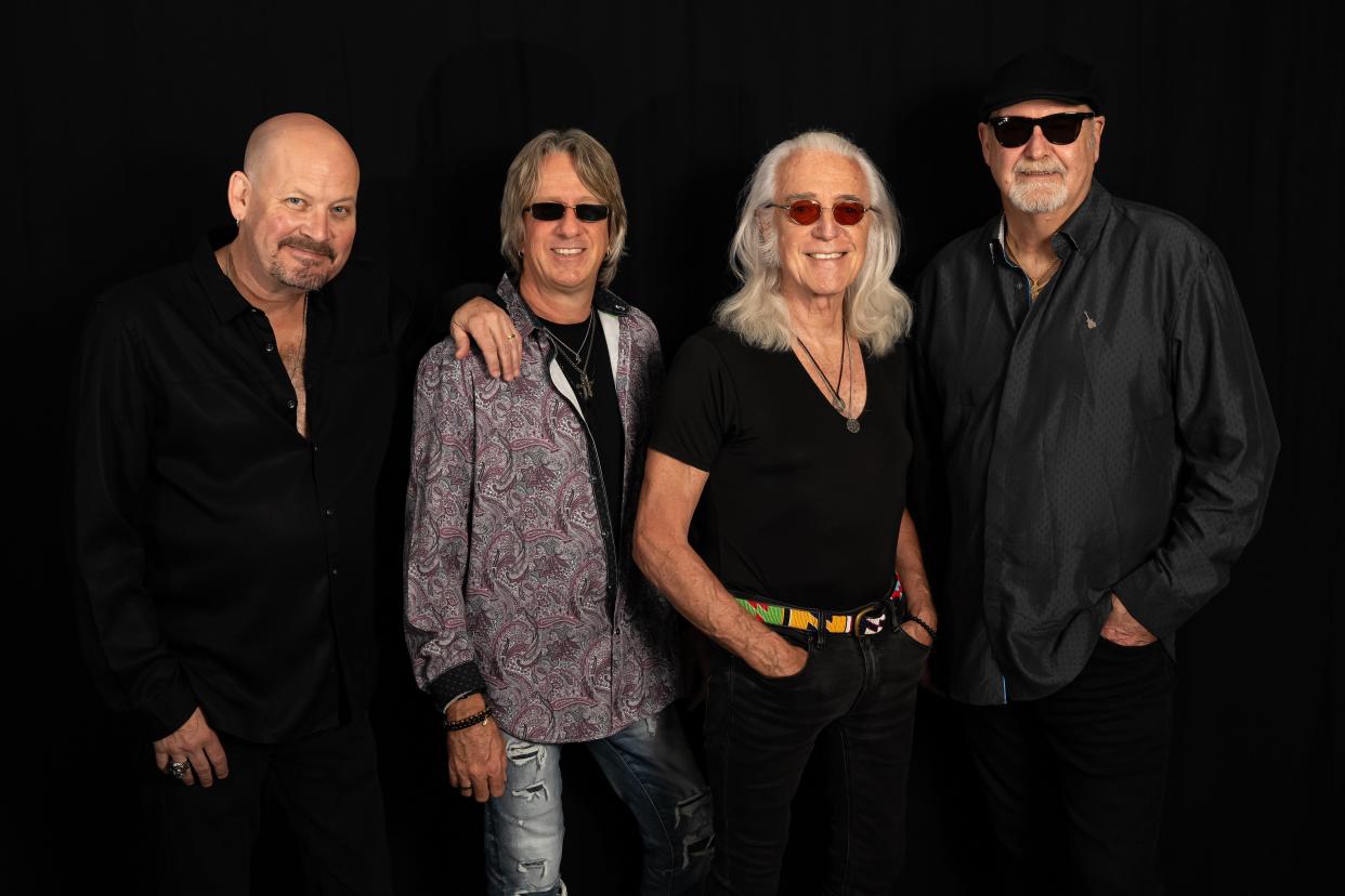 Foghat's current lineup is, from left, guitarist and singer Scott Holt; bassist Rodney O'Quinn; Roger Earl, Foghat co-founder and the only drummer for the band since it formed in the 1960s; and guitarist Bryan Bassett.