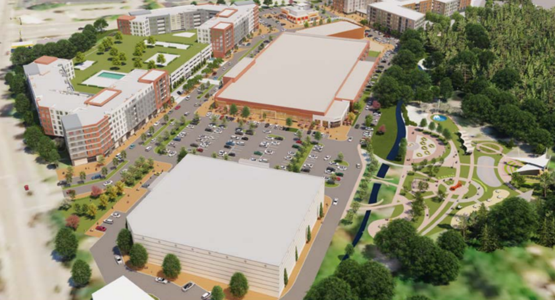 A rendering of what the Richland Mall property would look like after a coming $100 million redevelopment.