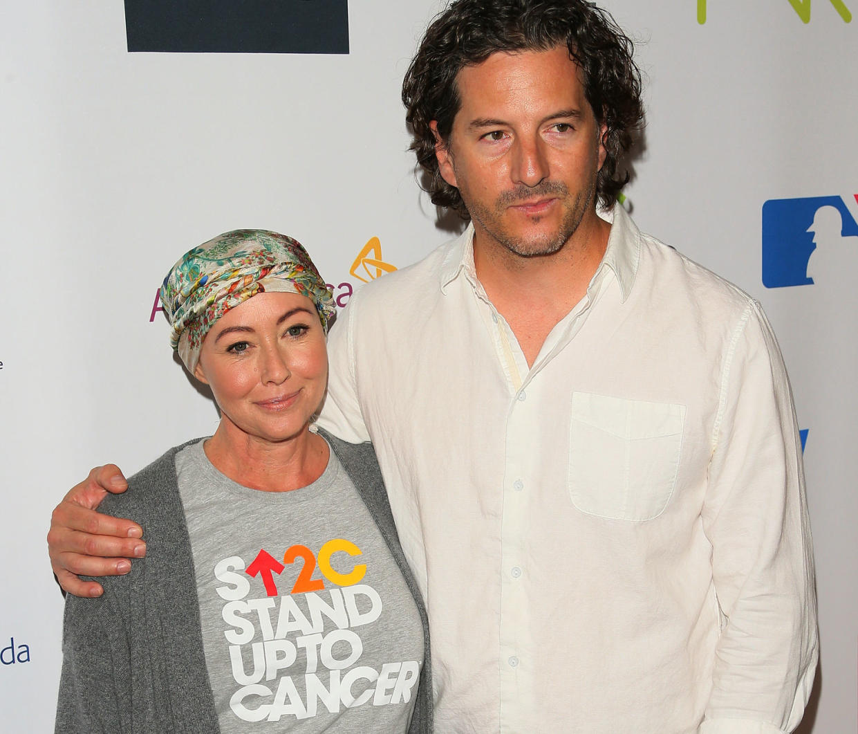 Shannen Doherty and Kurt Iswarienko attend a Stand Up To Cancer event in 2106.  (JB Lacroix / WireImage)