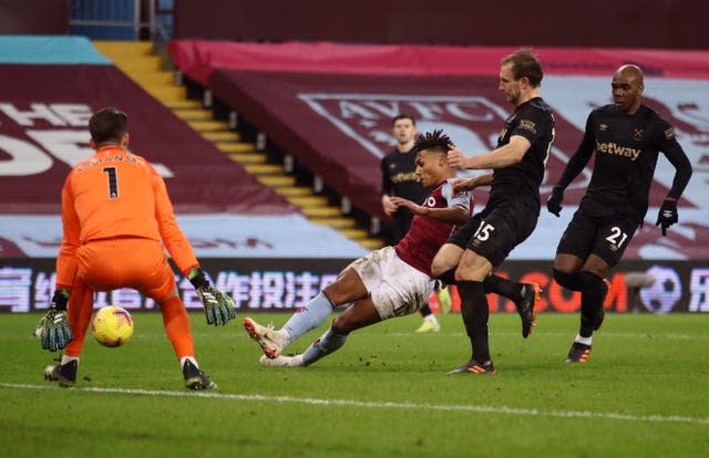 Ollie Watkins pulls a goal back for Villa 