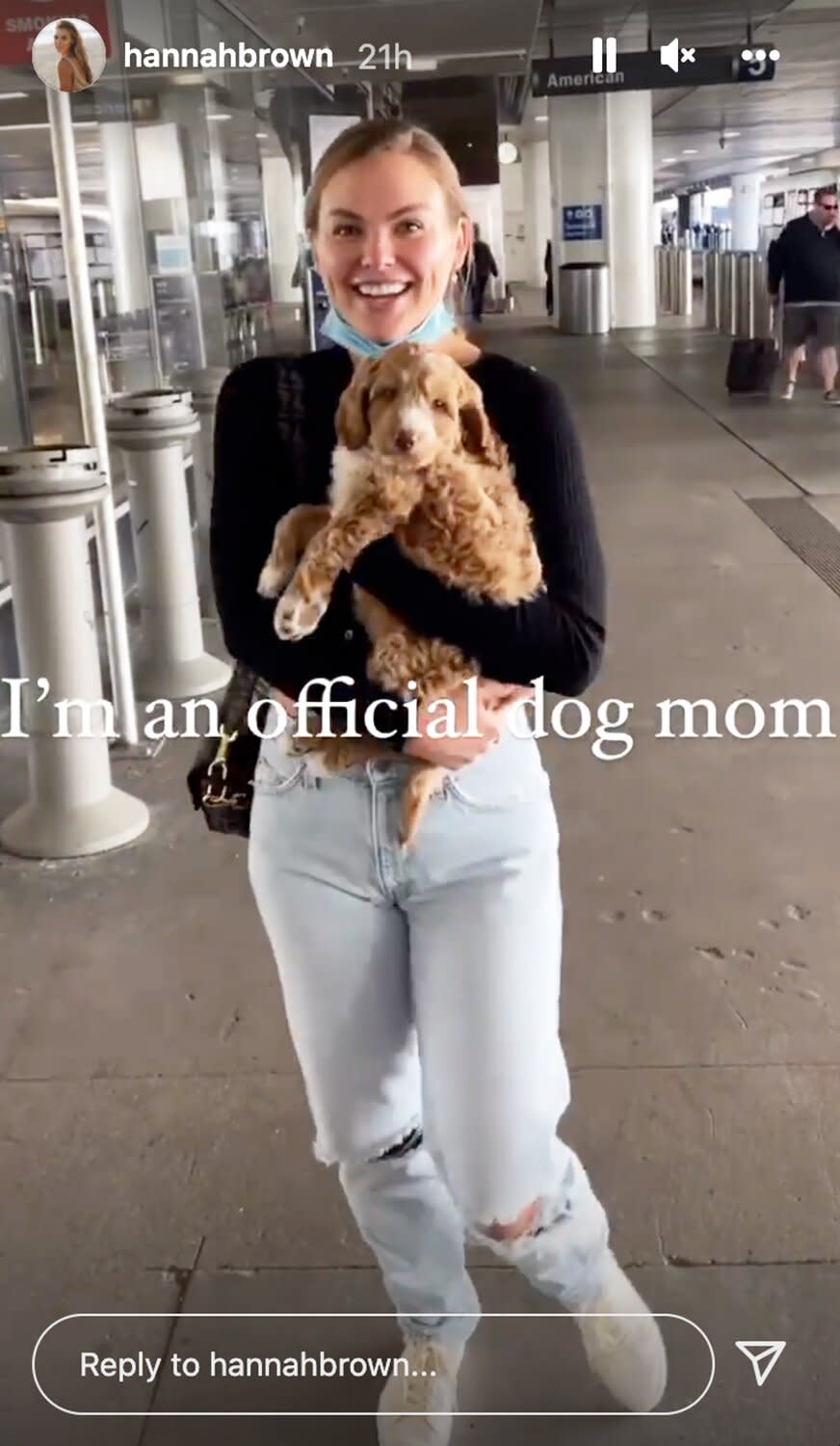 Hannah Brown Introduces Her New Pup Wally: 'I'm an Official Dog Mom'