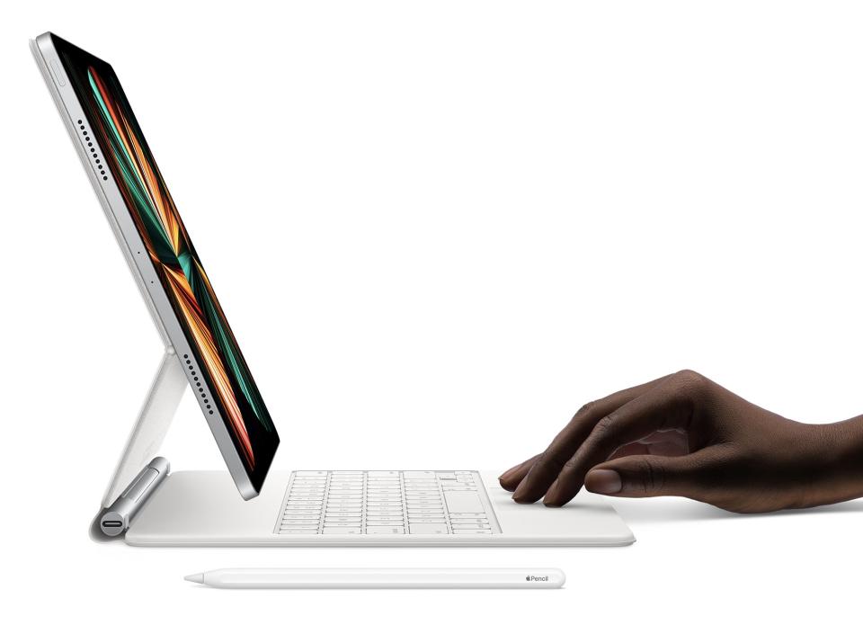 The Magic Keyboard is a necessity for turning the Pro into a portable workstation, but it'll cost you an extra $299. (Image: Apple)