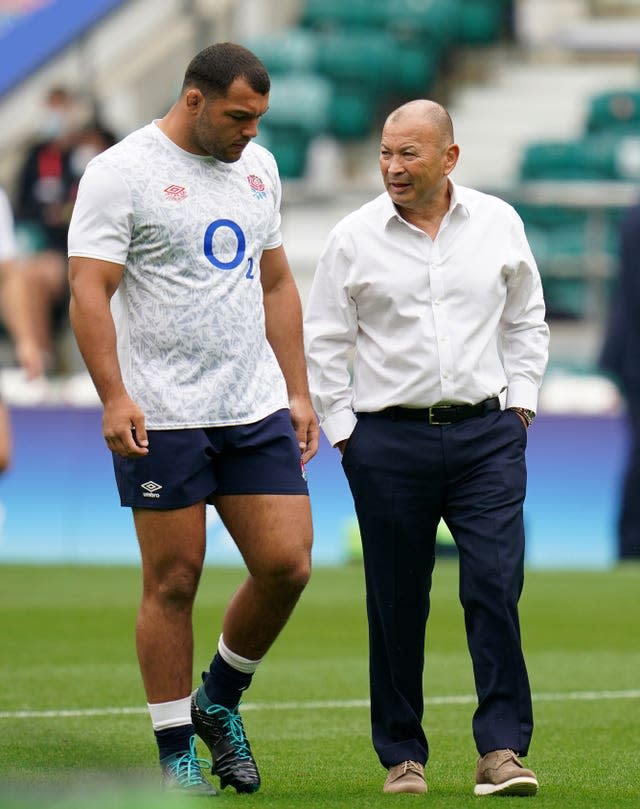 Eddie Jones (right) admits losing Ellis Genge to Covid is a big blow