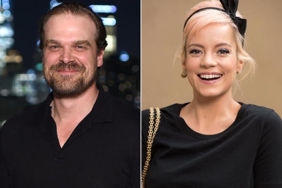 David Harbour and Lily Allen | Dimitrios Kambouris/Getty;