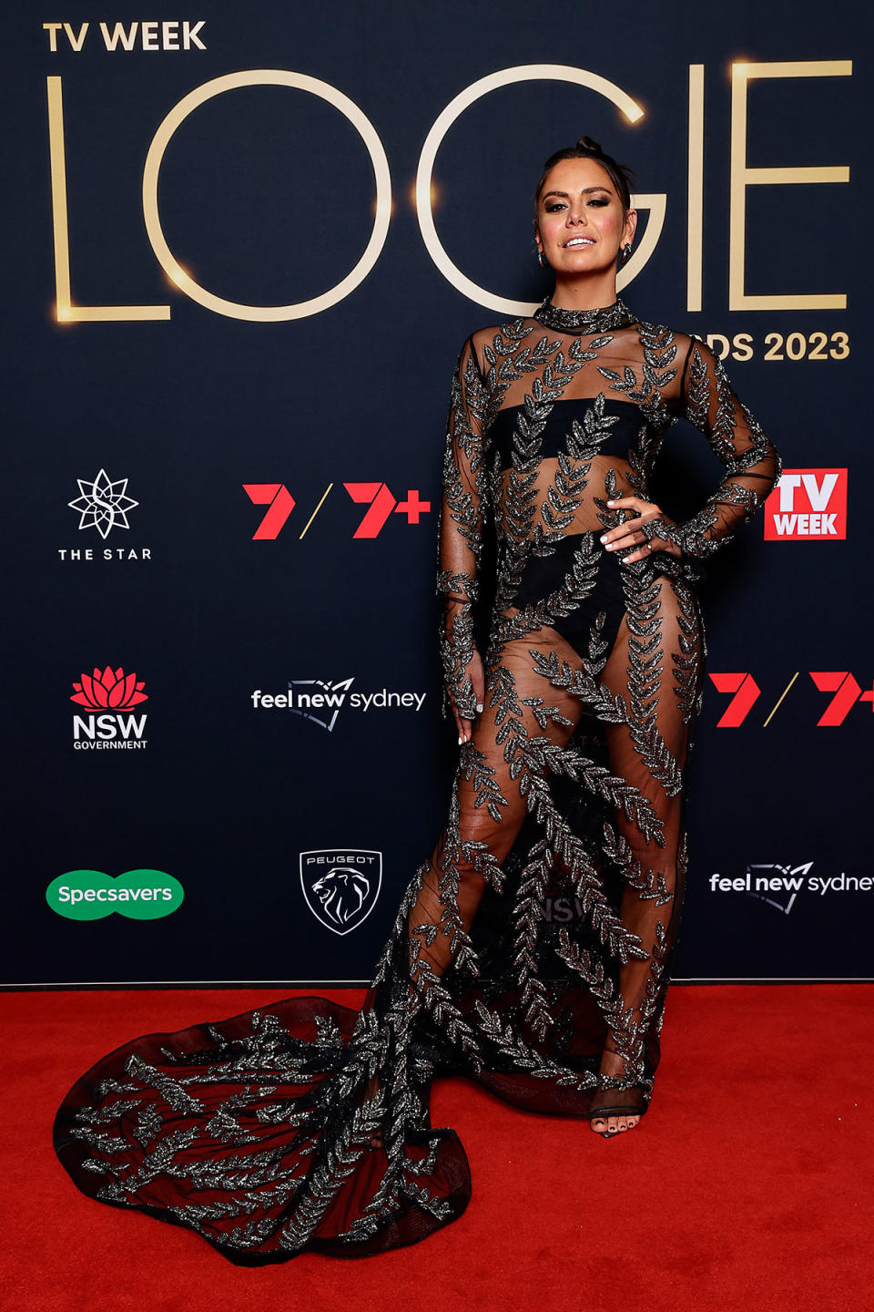  Emily Weir on the 2023 Logie Awards red carpet