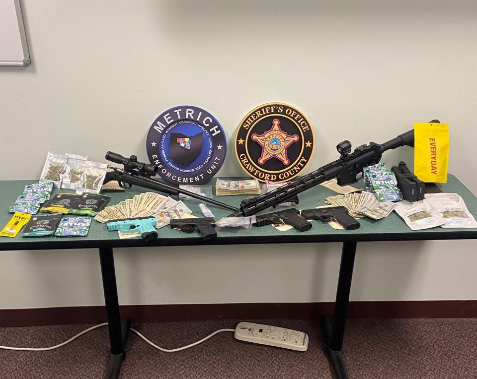 Jillian Moore was arrested in March when the Crawford County Sheriff's Office and METRICH Enforcement Unit seized about 90 Percocet pills, cash, firearms, marijuana and drug paraphernalia from her Bucyrus residence. (PROVIDED BY CRAWFORD COUNTY SHERIFF'S OFFICE)