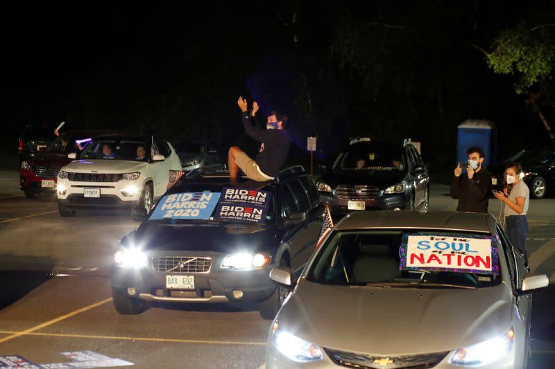 Democratic National Convention (DNC) drive-in watch party in Derry