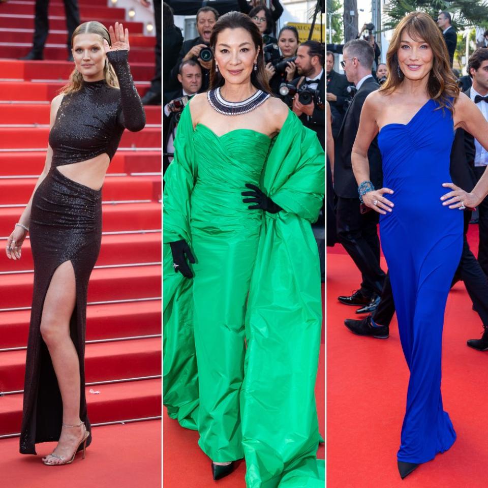 Toni Garnn, Michelle Yeoh and Carla Bruni at the 2023 Cannes Film Festival