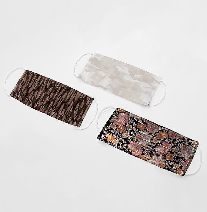 Sanctuary Printed Reusable Face Masks, Set of 3. Image via Anthropologie.