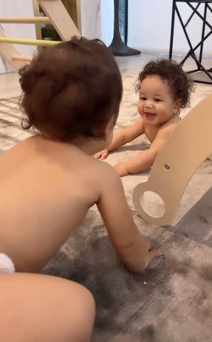 <p>Chrissy Teigen/Instagram</p> Chrissy Teigen's babies Esti and Wren play in adorable video.