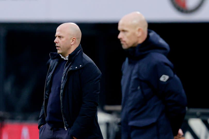 Arne Slot and Erik ten Hag