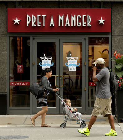 FILE PHOTO: A Pret a Manger store in Washington, USA, August 7, 2015. REUTERS/Gary Cameron/File Photo