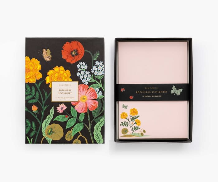 <p><a href="https://go.redirectingat.com?id=74968X1596630&url=https%3A%2F%2Friflepaperco.com%2Fbotanical-social-stationery-set&sref=https%3A%2F%2Fwww.goodhousekeeping.com%2Fholidays%2Fgift-ideas%2Fg43370620%2F7-year-anniversary-gifts%2F" rel="nofollow noopener" target="_blank" data-ylk="slk:Shop Now;elm:context_link;itc:0;sec:content-canvas" class="link rapid-noclick-resp">Shop Now</a></p><p>Social Stationery Set</p><p>riflepaperco.com</p><p>$16.50</p><span class="copyright">Rifle Paper Co.</span>