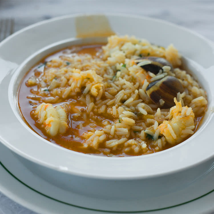 Arroz caldoso de mariscos