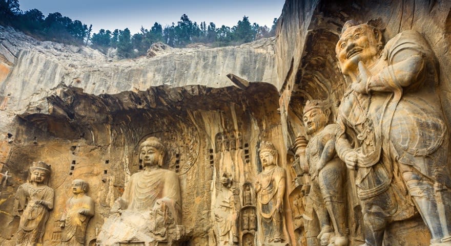 Grutas de Longmen, en China.