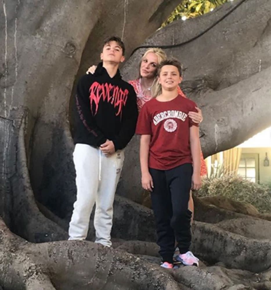 Britney Spears with sons | Britney Spears/Instagram