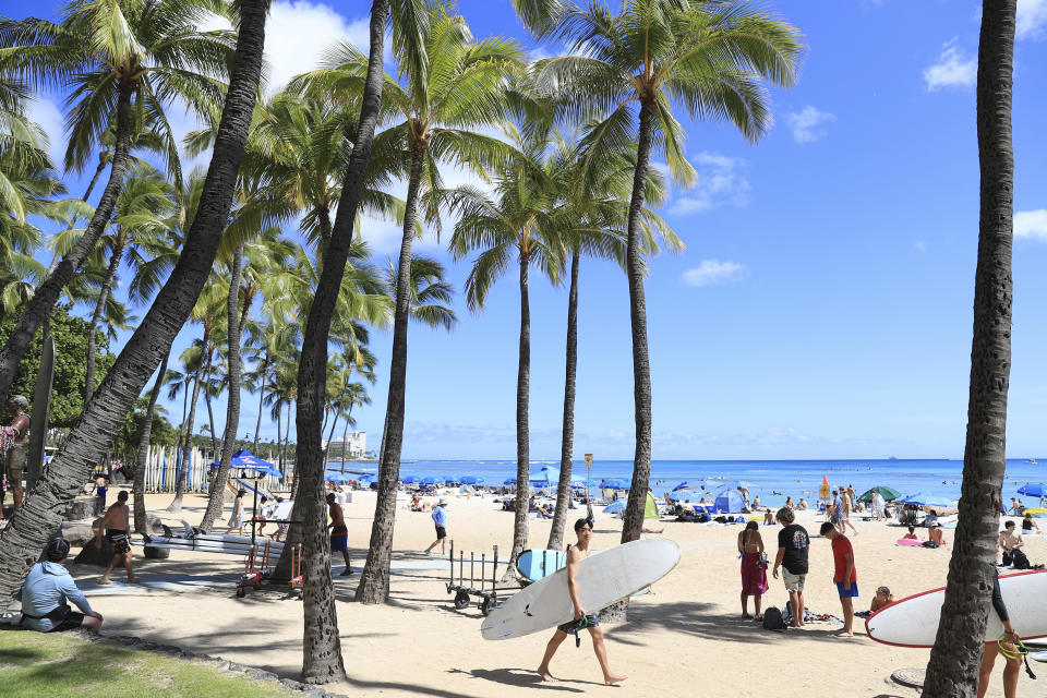 A view of Waikiki Beach, Thursday, June, 23, 2022 in Honolulu. In a major expansion of gun rights after a series of mass shootings, the Supreme Court said Thursday that Americans have a right to carry firearms in public for self-defense.