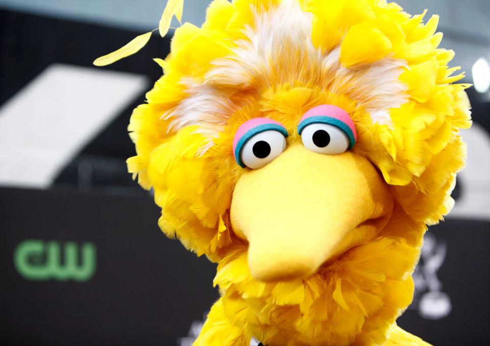 Big Bird at the Daytime Emmy Awards in Los Angeles in 2009. The 8-foot-tall "Sesame Street" star is a guest on new Audible podcast "The Sesame Street Podcast with Foley & Friends."