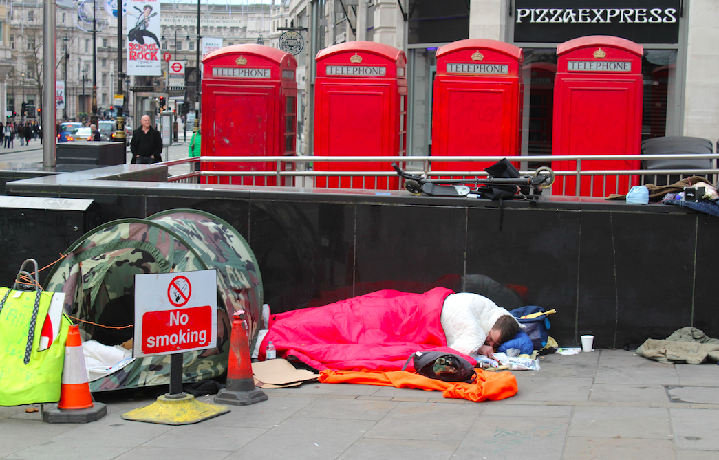 Rates of homelessness in the UK have soared in the last five years (Rex)