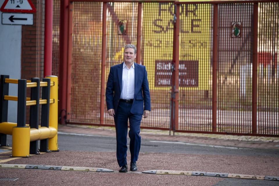 Sir Keir toured the cereal factory in Trafford Park (Peter Byrne/PA) (PA Wire)