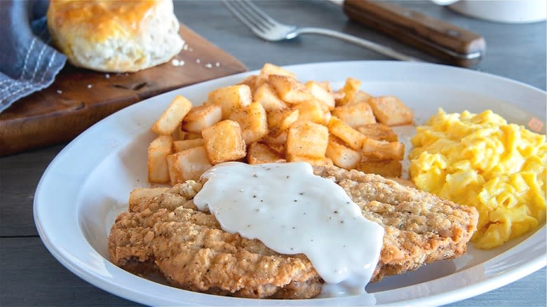 Chicken Fried Steak on plate