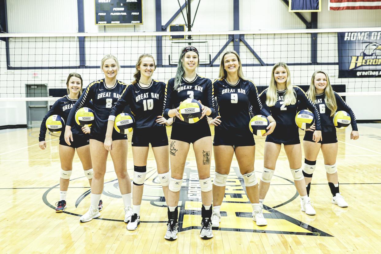 The Great Bay Community College women’s volleyball team.