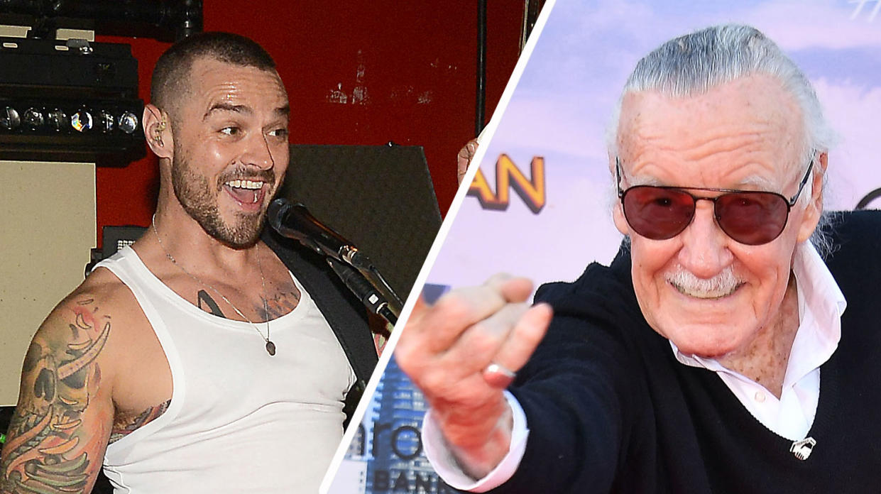 Matt Willis and Stan Lee both appear in Madness In The Method. (Dave J Hogan/Getty Images for Warner Music & Steve Granitz/WireImage)