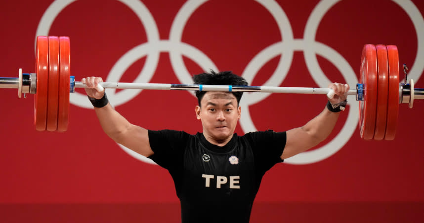 陳柏任首次參加奧運男子96公斤級舉重項目。（圖／達志／美聯社）