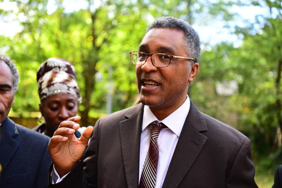 Michael Watson outside Snaresbrook Crown Court on Friday after three men were sentenced for last year's carjacking: Victoria Jones/PA