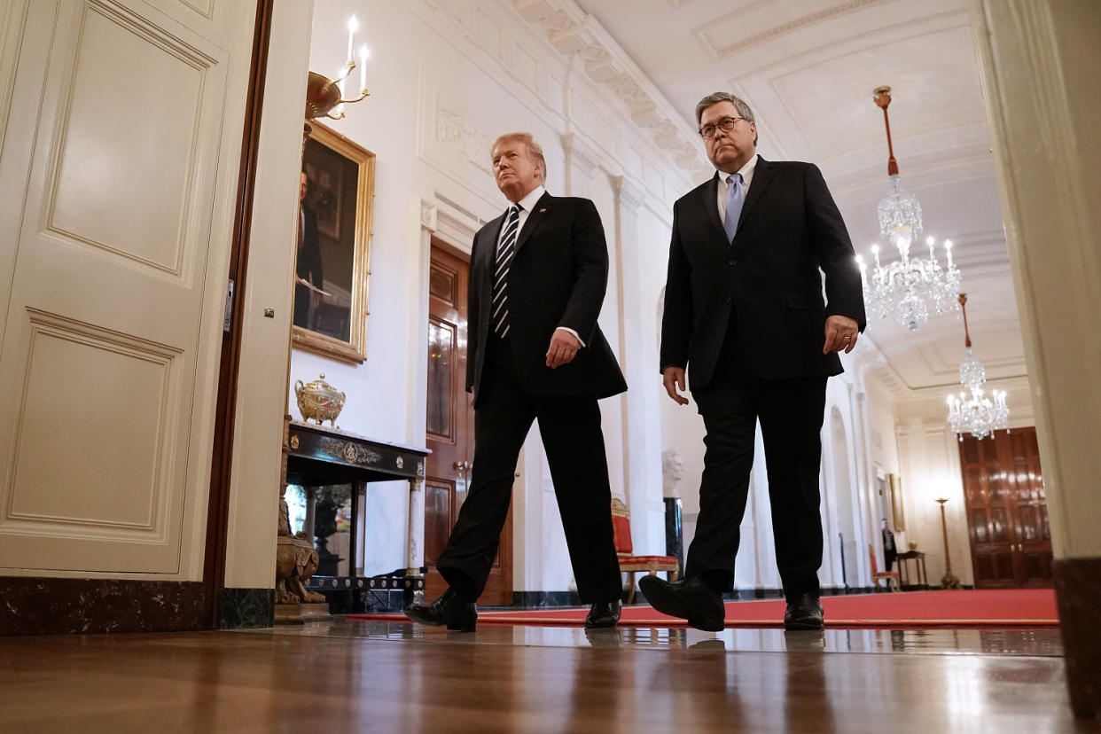 Donald Trump and William Barr (Chip Somodevilla / Getty Images file )