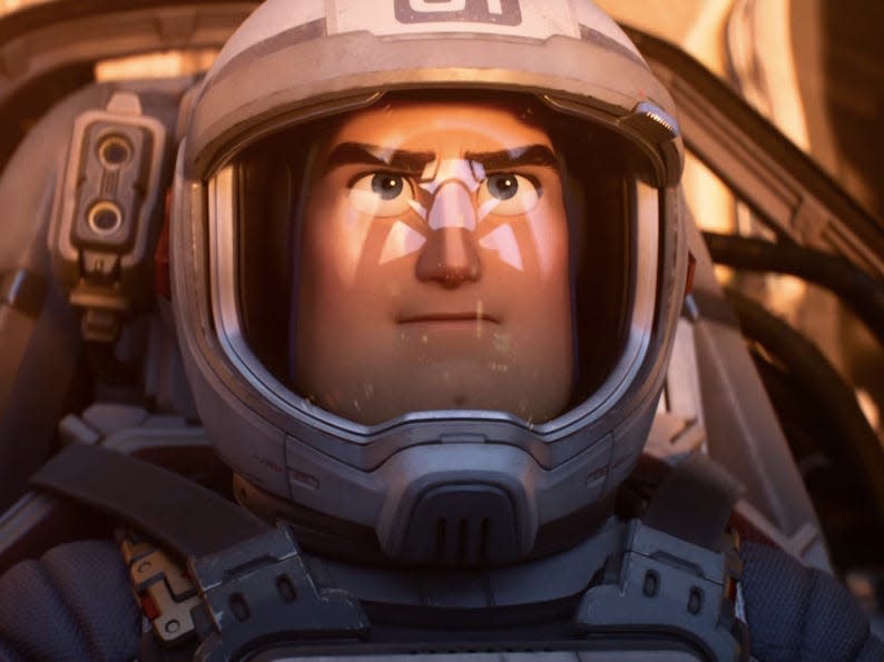 Buzz Lightyear in a space craft