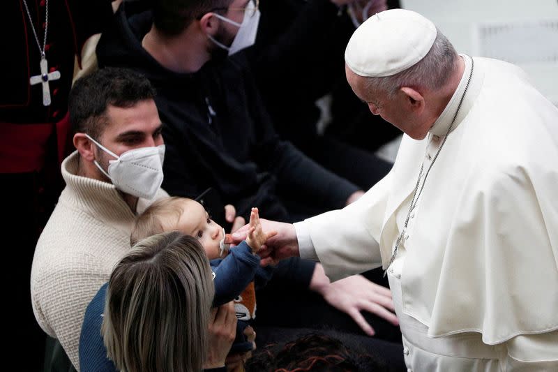 Pope Francis holds the weekly general audience at the Vatican