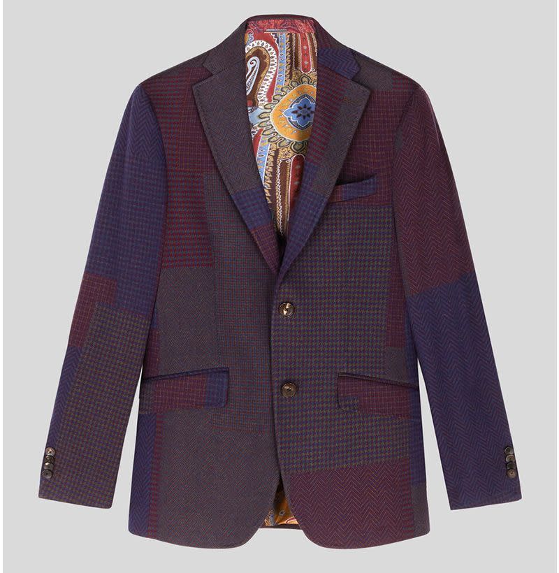 Patchwork Jacquard Jersey Jacket