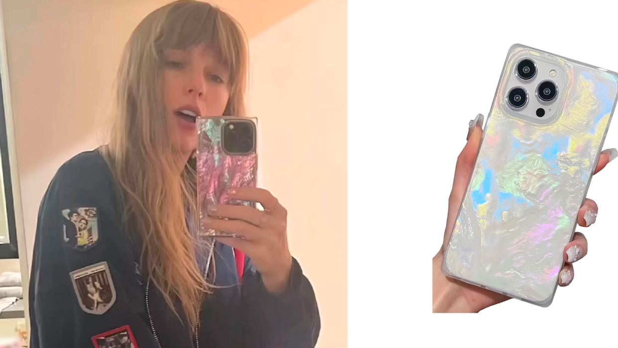 taylor swift pink mother of pearl square iphone case