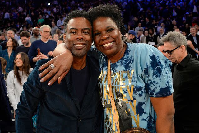 <p>Michael Simon/startraksphoto.com</p> Chris Rock, Leslie Jones