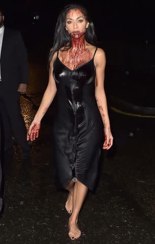 <p>SplashNews.com</p> Nicole Scherzinger dressed up as Norma Desmond for Halloween 2023 on Oct 29