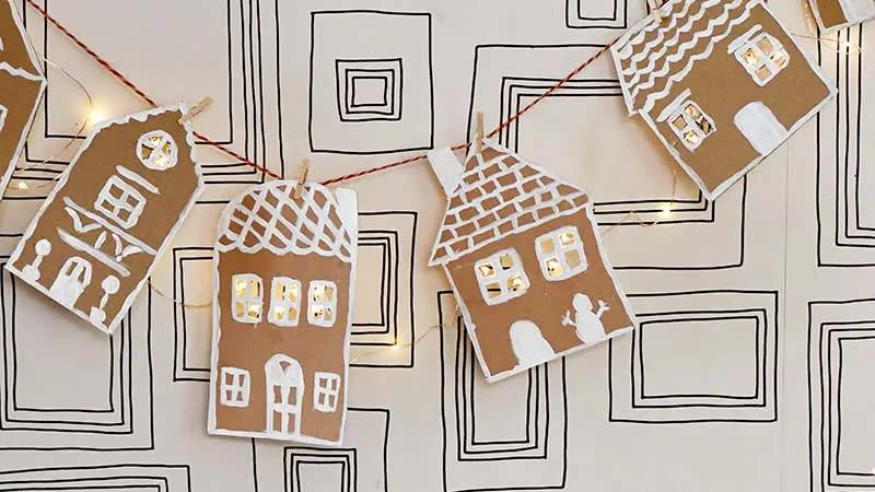 diy gingerbread house garland christmas garland ideas