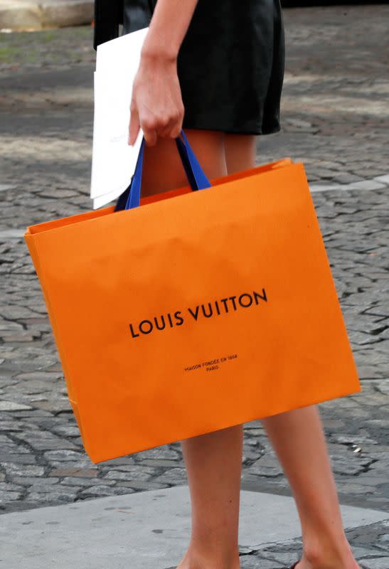 Louis Vuitton-branded shopping bag