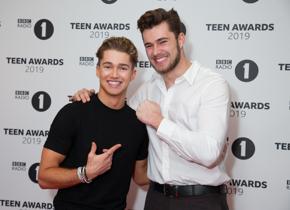 AJ Pritchard and Curtis Pritchard attend BBC Radio 1's Teen Awards 2019 on November 24, 2019 in London, United Kingdom. (Photo by Jo Hale/Redferns)