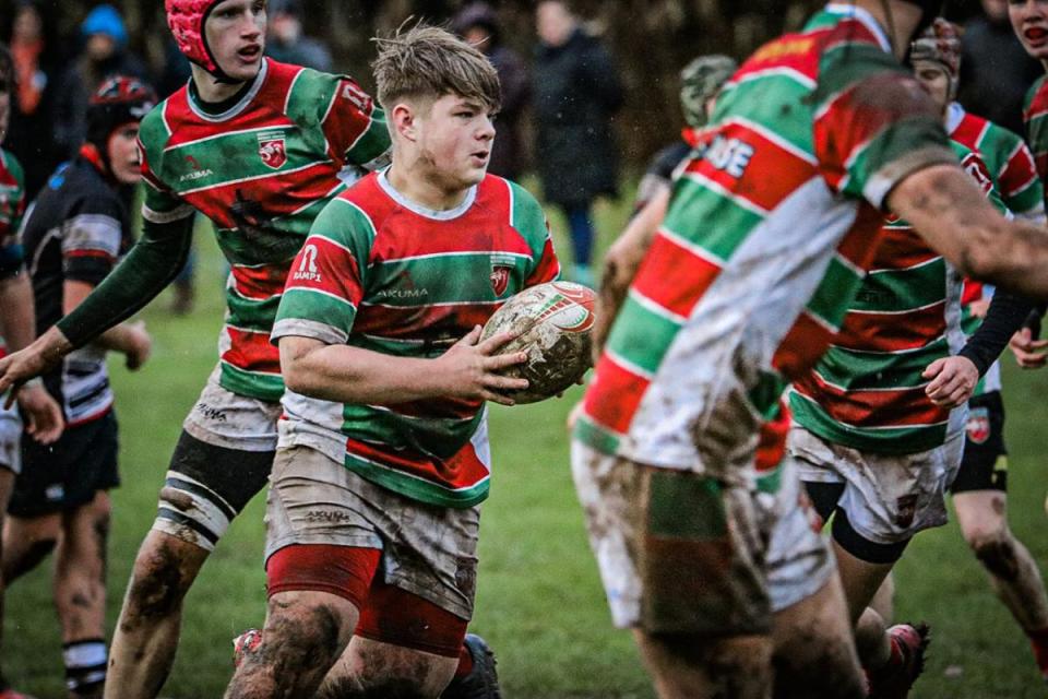 Warrington Rugby Union Club under 15s against Wigan under 15s <i>(Image: Contributed)</i>