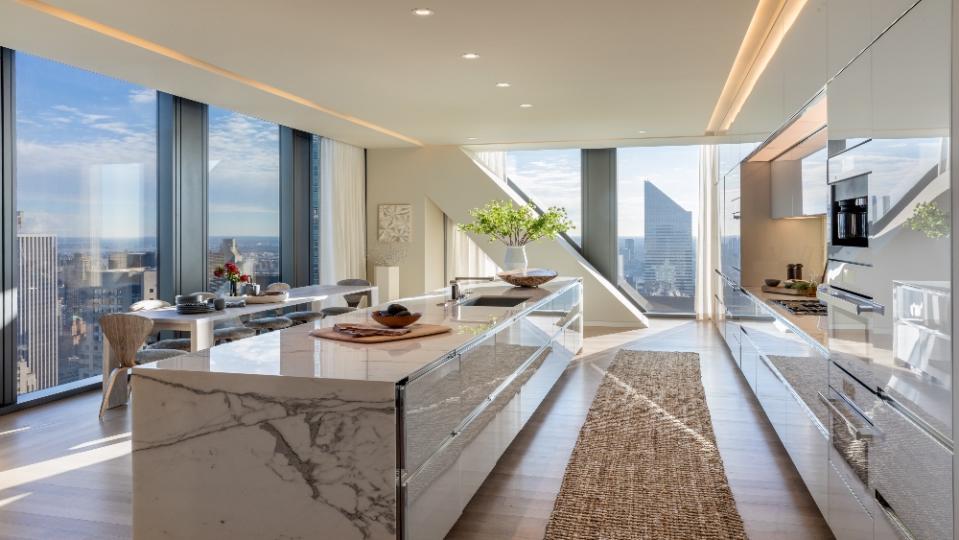 Views from a kitchen on the 65th floor - Credit: Evan Joseph Images/53 West 53