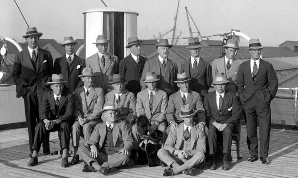 South Africa’s touring squad on board the Arundel Castle at Southampton