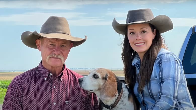 Kent and Shannon Rollins with beagle