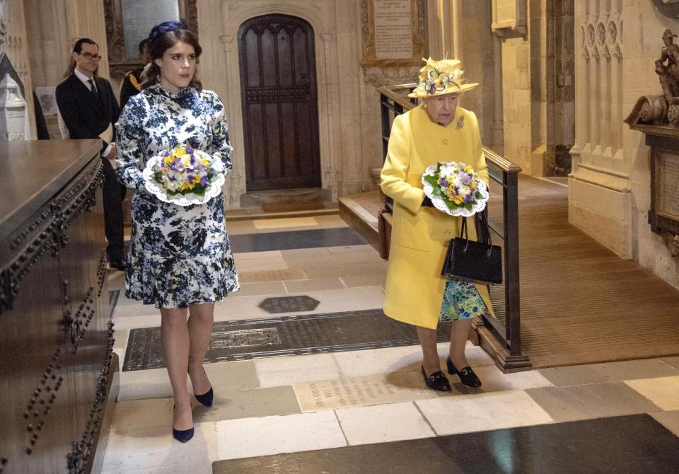 Princess Eugenie and Queen Elizabeth at the Royal Maundy service 2018 (Getty Images)