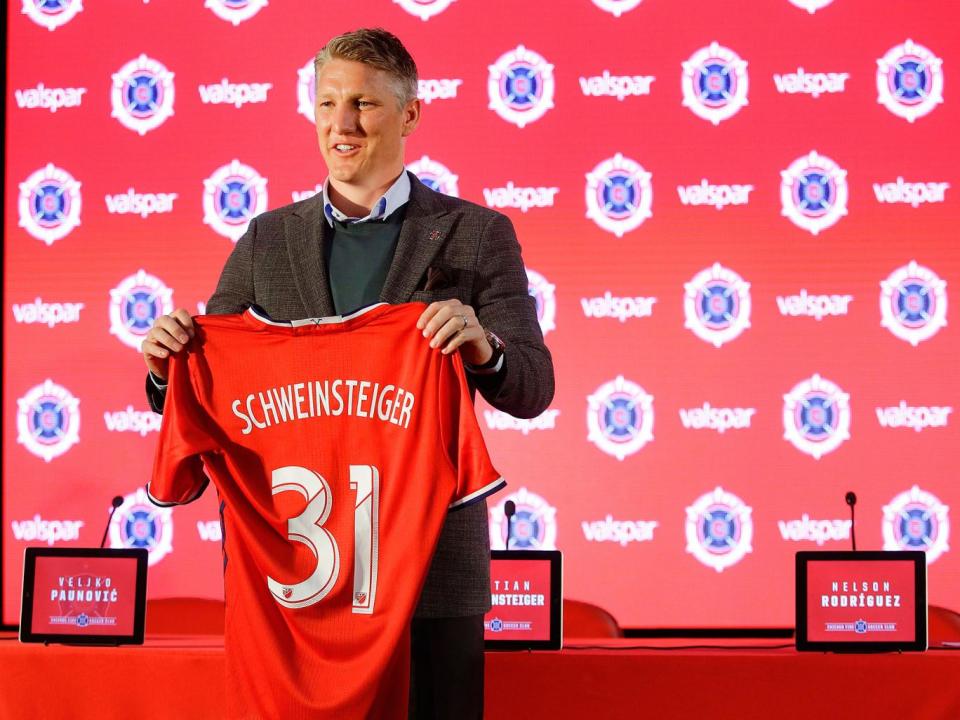 Schweinsteiger was asked a few questions that made no sense at all (Getty)